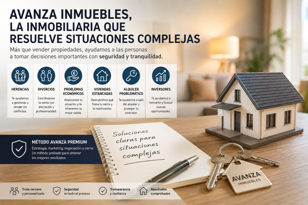 En Avanza Inmuebles resolvemos situaciones complejas
